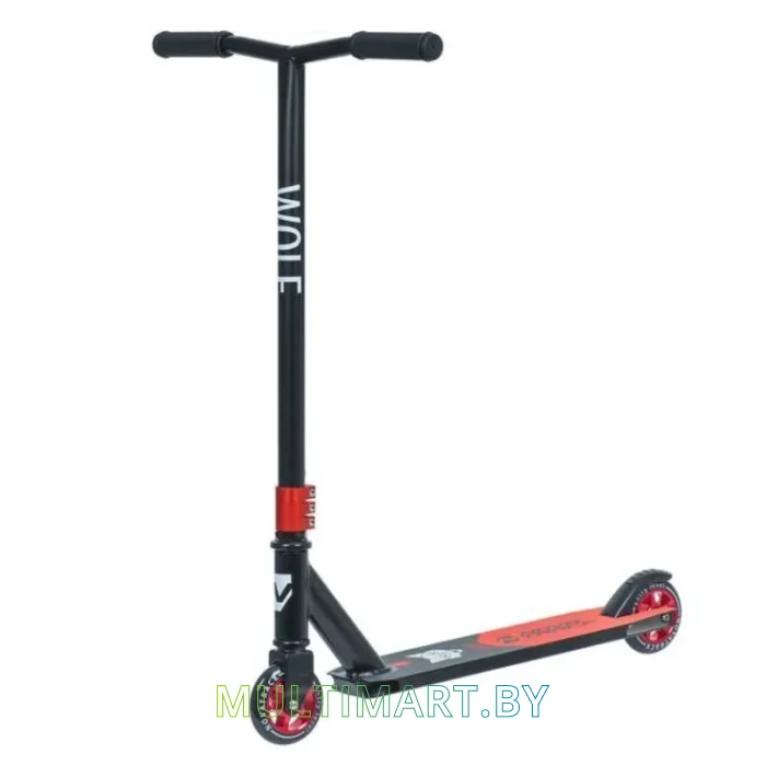 Самокат Novatrack Wolf EL Alloy 100A.WOLF.BRD20 (красный/черный. 2020)